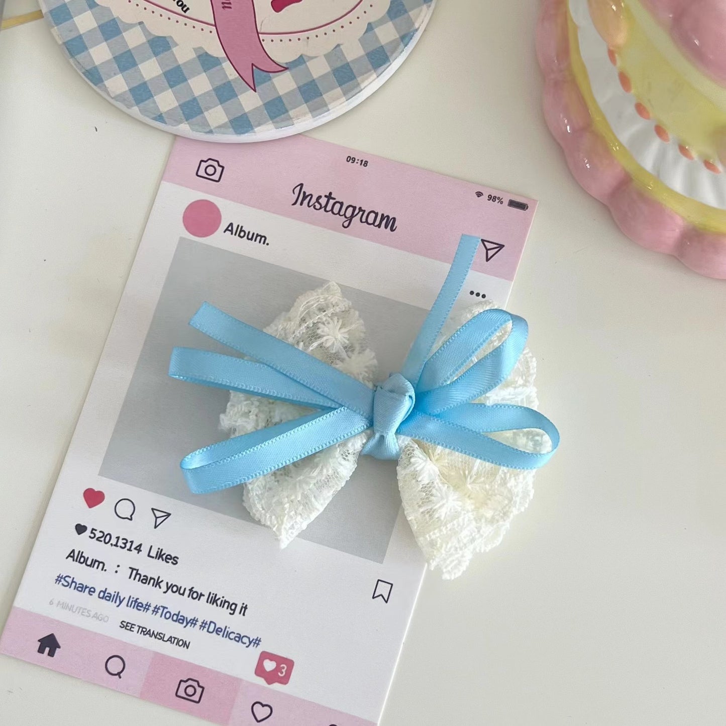 Lace Bow Kids Head Accessory Girl Hair Clip Handmade Head Accessory Hairpin