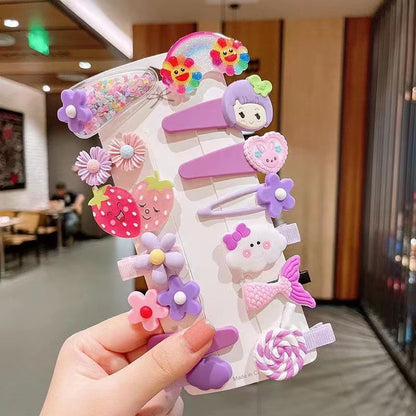 Kids Hair Clip Cartoon Hair Accessory Set Cute Hairpin Handmade Head Accessory