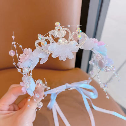 Kids Hair Accessory Girl Flower Pearl Head Accessory