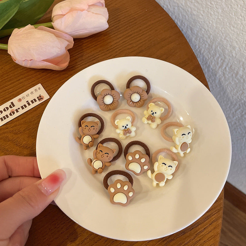 Small Kids Elastic Band High Elasticity Hair Tie Cartoon Hair Tie