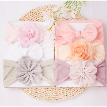 3pc Cute Baby Bow Flower Hair Band Kids