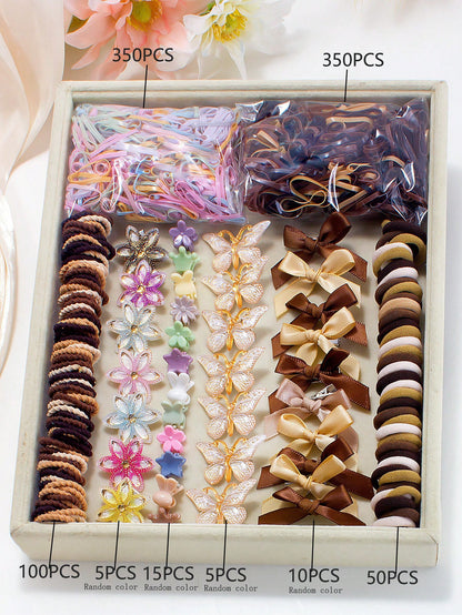 Kids Head Accessory Hair Clip Hairpin Set Hair Tie Girl Side Clip Hair Accessory Hair Tie