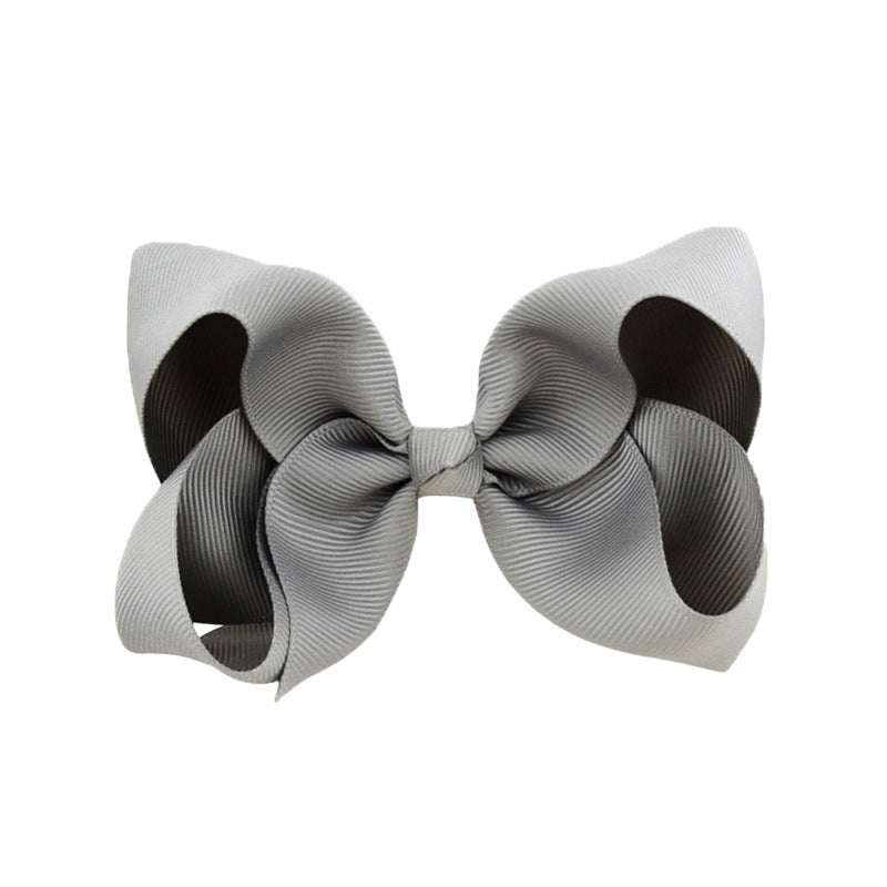 Kids Hair Clip Bow Head Accessory 4 Side Clip