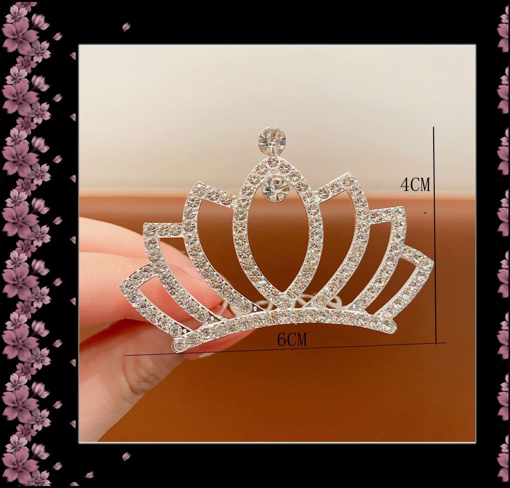 Kids Heart Hair Accessory Crystal Pearl