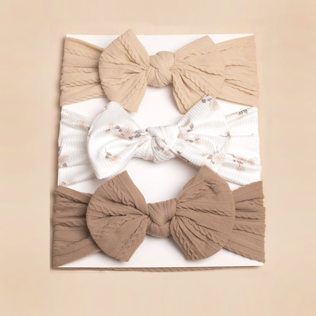 3pcs Kids Cute Bow Hair Band Baby Hair Band