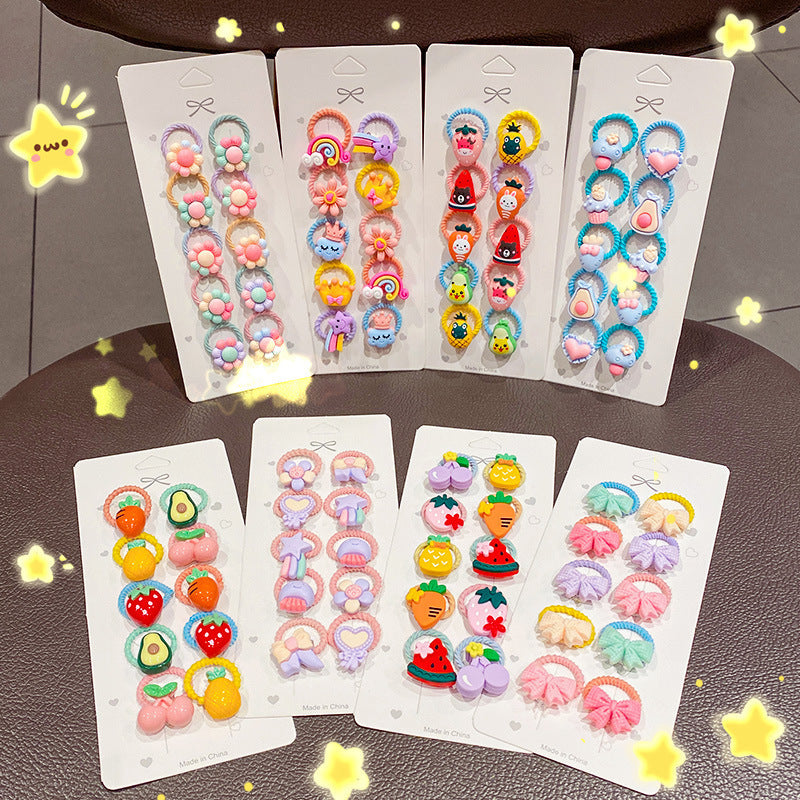 Kids Hair Tie Gentle on Hair Elastic Band Headband Small Hair Accessory Hair Tie Set Elastic Band