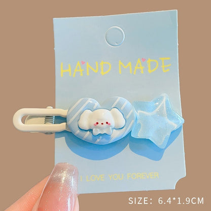 Bangs Clip Kids Flyaway Hair Head Accessory Cute Star