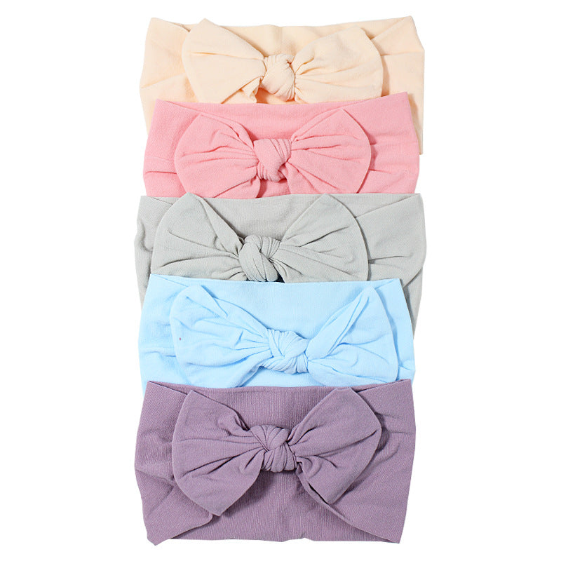 Handmade Kids Hair Band Nylon Baby Bow Invisible Headband