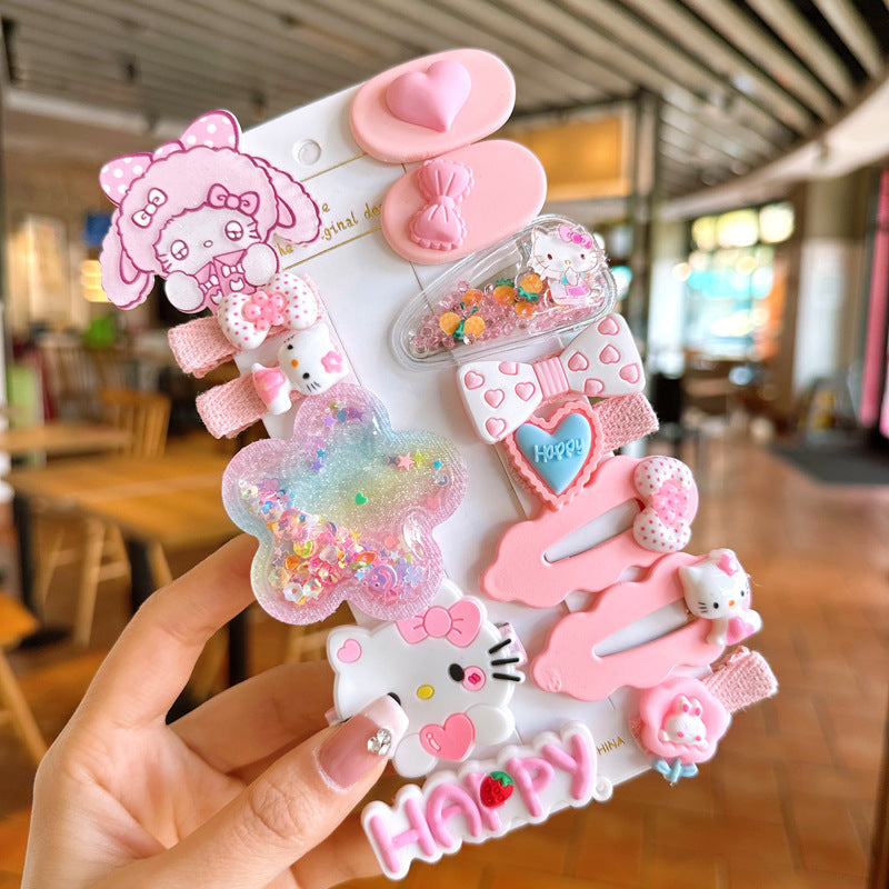 Kids Hair Clip Cartoon Hair Accessory Set Cute Hairpin Handmade Head Accessory