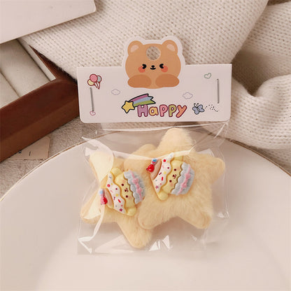 Cartoon Star Hair Clip Forehead Bangs Clip Cute Hairpin Kids Flyaway Hair