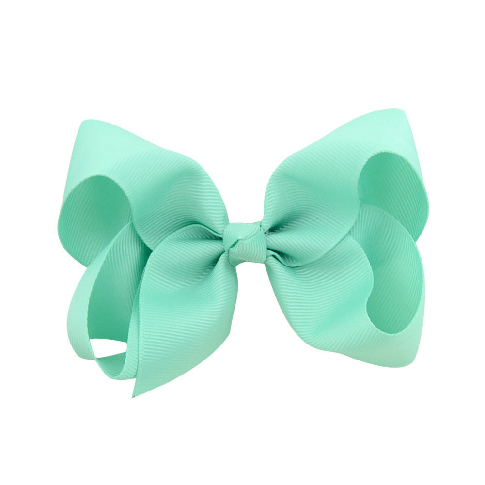 Kids Hair Clip Bow Head Accessory 4 Side Clip