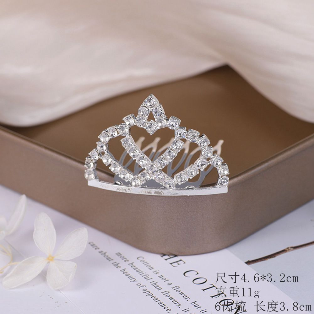 Kids Heart Hair Accessory Crystal Pearl