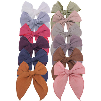Bow Hair Clip Fabric Hairpin Hair Accessory