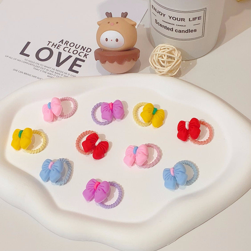 Kids Hair Tie Cute Hair Tie High Elasticity Gentle on Hair Elastic Band Towel Ring Hair Tie Kids