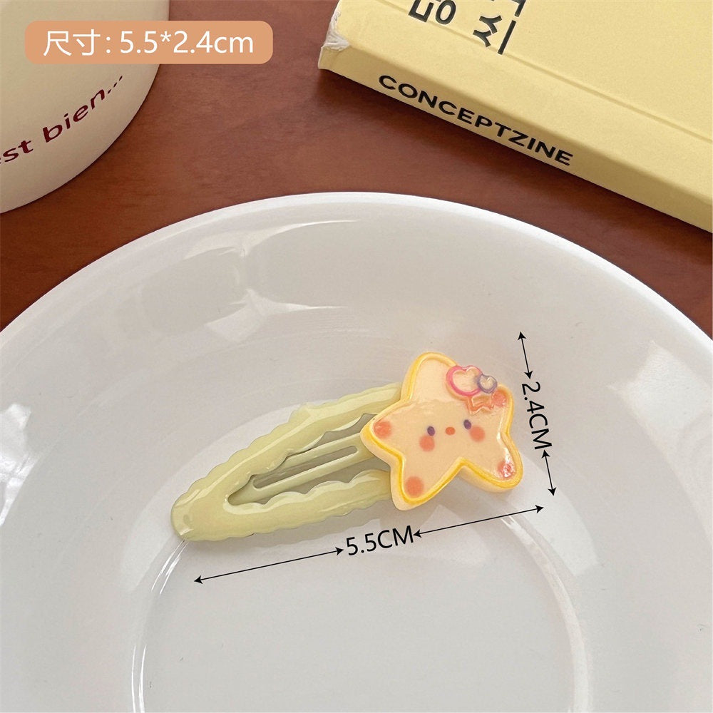Bangs Clip Kids Flyaway Hair Head Accessory Cute Star