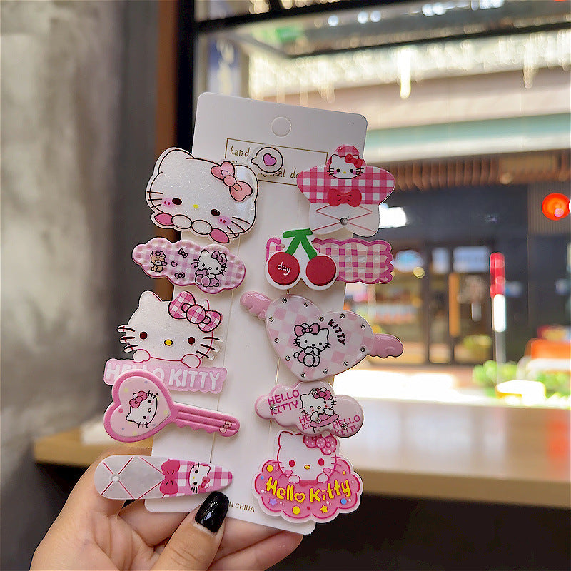 Kids Hair Clip Cartoon Hair Accessory Set Cute Hairpin Handmade Head Accessory