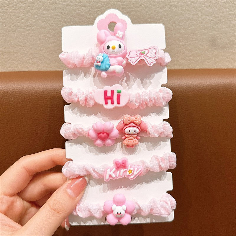 Kids Hair Clip Flower Hair Tie Hair Accessory Elastic Band Girl Headband Hairpin