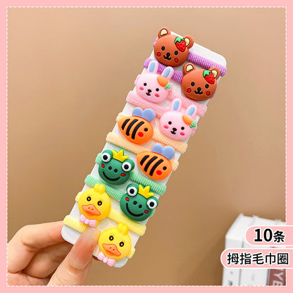 Small Kids Elastic Band High Elasticity Hair Tie Cartoon Hair Tie