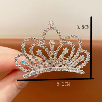 Kids Heart Hair Accessory Crystal Pearl