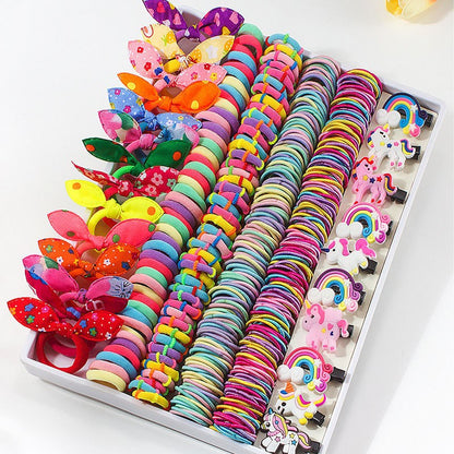 Kids Head Accessory Hair Clip Hairpin Set Hair Tie Girl Side Clip Hair Accessory Hair Tie