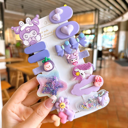 Kids Hair Clip Cartoon Hair Accessory Set Cute Hairpin Handmade Head Accessory