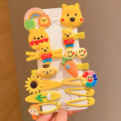 Kids Hair Clip Cartoon Hair Accessory Set Cute Hairpin Handmade Head Accessory