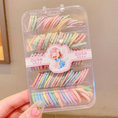 Kids Hair Tie Elastic Band Nylon Colorful Hair Accessory