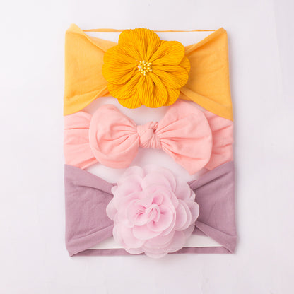 3pc Cute Baby Bow Flower Hair Band Kids