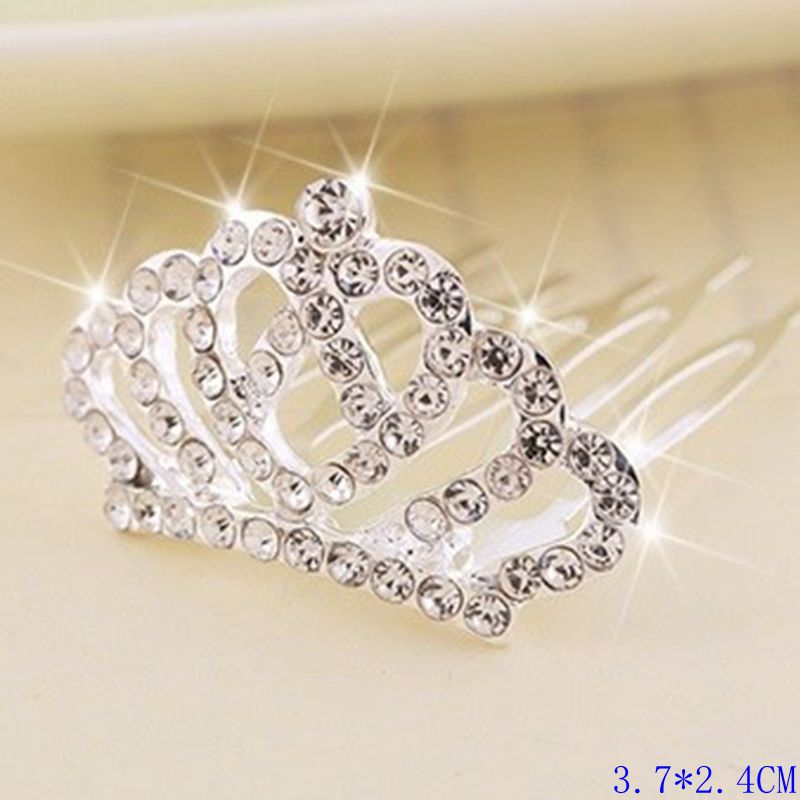 Kids Heart Hair Accessory Crystal Pearl