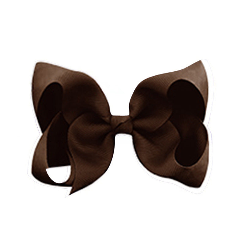 Kids Hair Clip Bow Head Accessory 4 Side Clip
