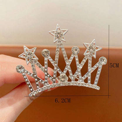 Kids Heart Hair Accessory Crystal Pearl