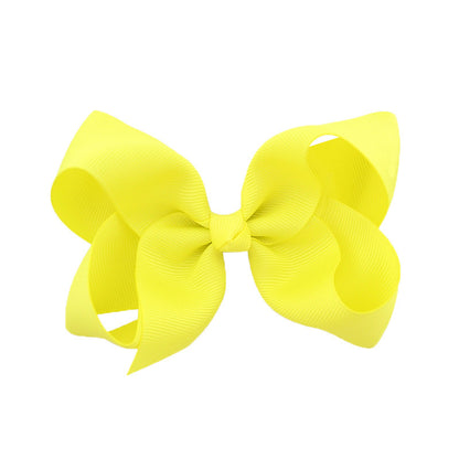 Kids Hair Clip Bow Head Accessory 4 Side Clip