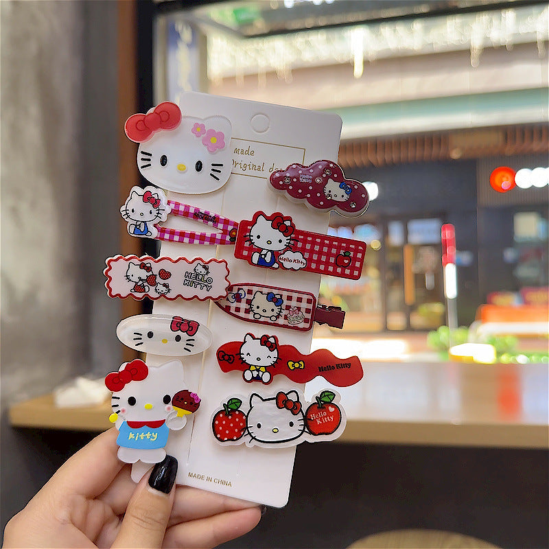 Kids Hair Clip Cartoon Hair Accessory Set Cute Hairpin Handmade Head Accessory