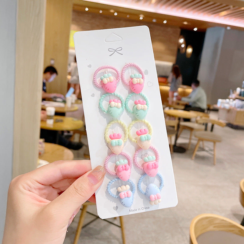 Kids Hair Tie Gentle on Hair Elastic Band Headband Small Hair Accessory Hair Tie Set Elastic Band