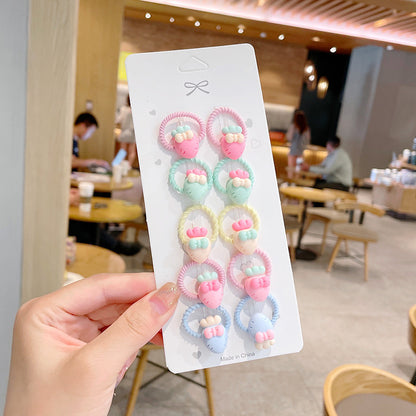Kids Hair Tie Gentle on Hair Elastic Band Headband Small Hair Accessory Hair Tie Set Elastic Band