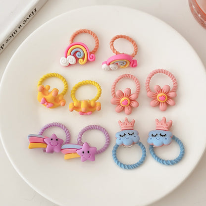 Kids Hair Tie Gentle on Hair Elastic Band Headband Small Hair Accessory Hair Tie Set Elastic Band