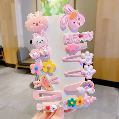 Kids Hair Clip Cartoon Hair Accessory Set Cute Hairpin Handmade Head Accessory