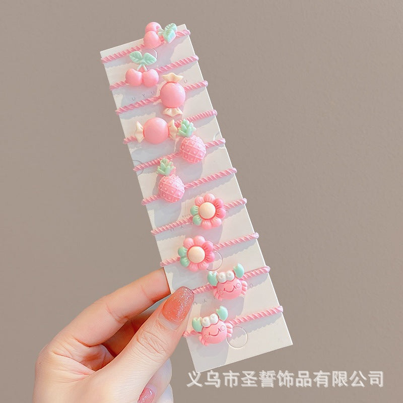 Small Kids Elastic Band High Elasticity Hair Tie Cartoon Hair Tie