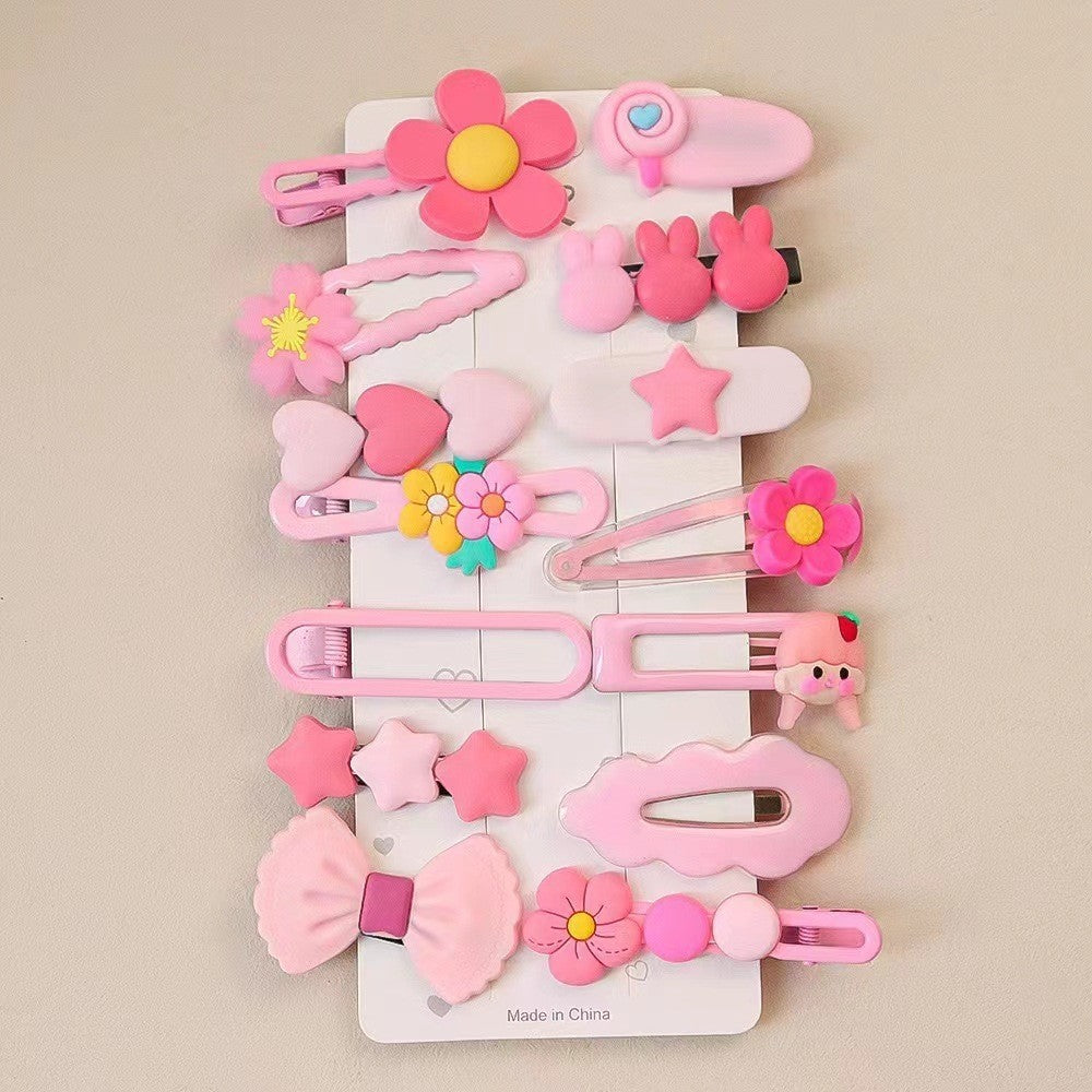 Kids Hair Clip Cartoon Hair Accessory Set Cute Hairpin Handmade Head Accessory