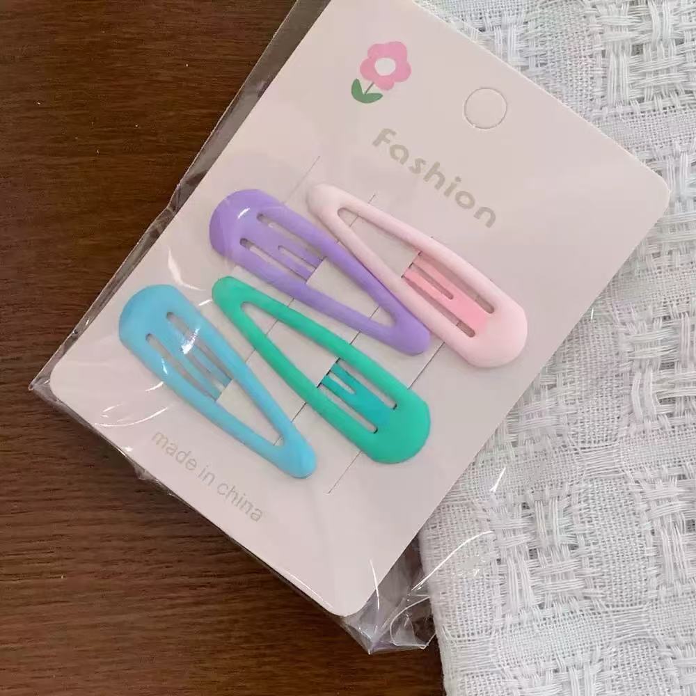 Cute Pink Star Hair Clip Kids Colorful Flyaway Hair Bangs Clip Head Accessory Forehead Side Heart BB Clip Hairpin