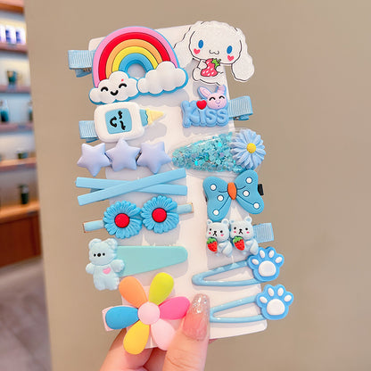 Kids Hair Clip 14 Cute Cartoon Hairpin Flower Head Accessory