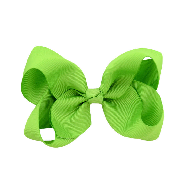 Kids Hair Clip Bow Head Accessory 4 Side Clip