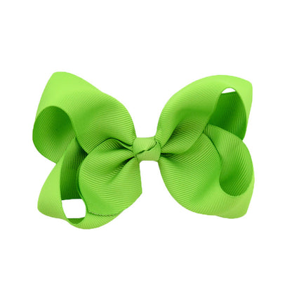 Kids Hair Clip Bow Head Accessory 4 Side Clip