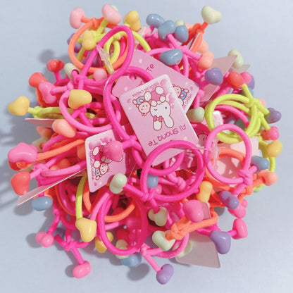 Kids Small Colorful Elastic Band Acrylic Cartoon Headband Girl Elastic Band Head Accessory Hair Accessory