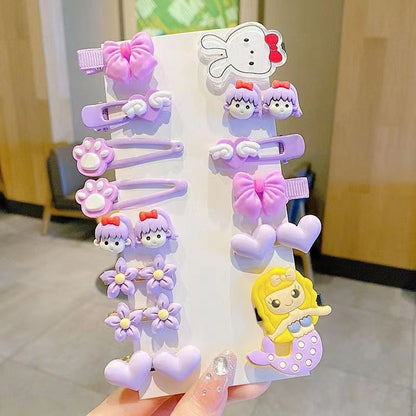 Kids Hair Clip 14 Cute Cartoon Hairpin Flower Head Accessory