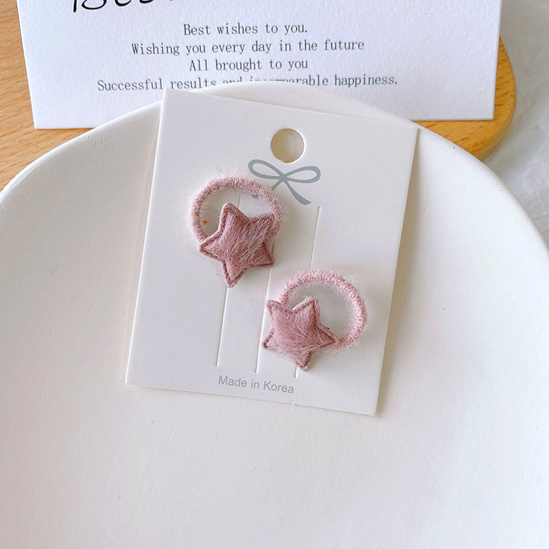 Kids Headband Flower Star Hair Tie High Elasticity Gentle on Hair Elastic Band Hair Tie