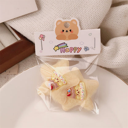 Cartoon Star Hair Clip Forehead Bangs Clip Cute Hairpin Kids Flyaway Hair