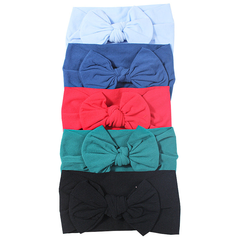 Handmade Kids Hair Band Nylon Baby Bow Invisible Headband