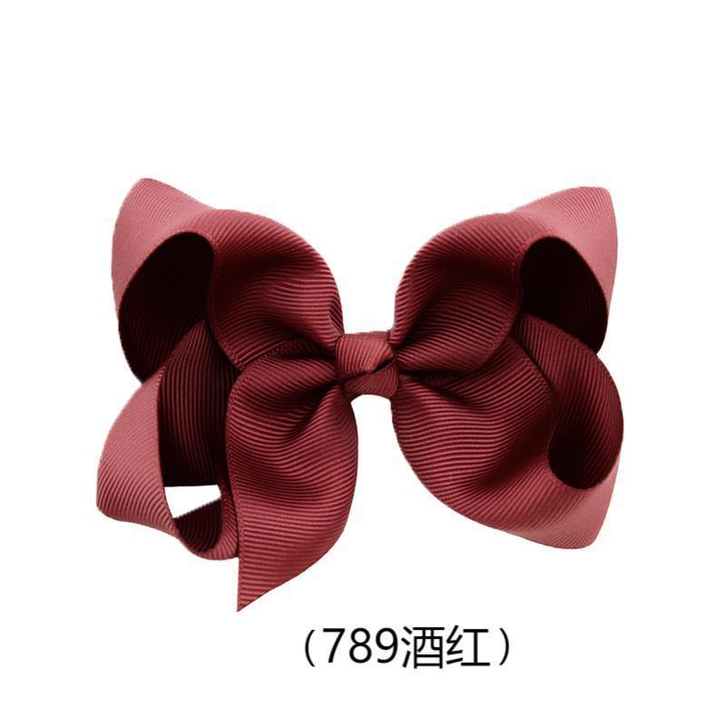 Kids Hair Clip Bow Head Accessory 4 Side Clip