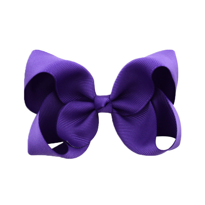 Kids Hair Clip Bow Head Accessory 4 Side Clip